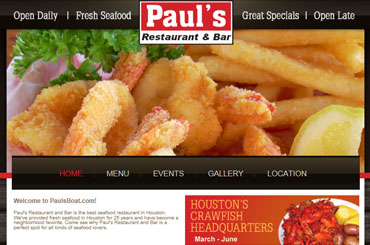 Pauls Boat Website Design