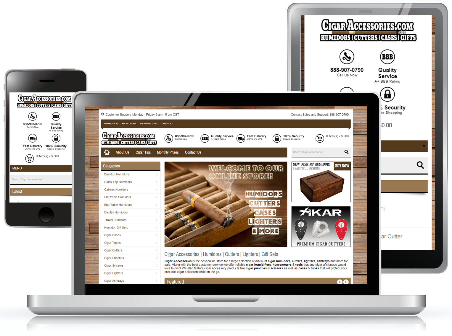 Cigar Accessories Web Design