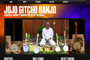JoJo Gitcho Banjo Web Design