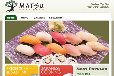Matsu Sushi Website Design